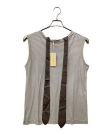 BED J.W. FORD（ベッドフォード）の古着「Sleeveless Scarf T-Shirts」｜グレー×ホワイト