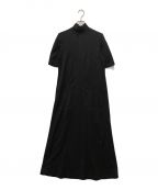 Mame Kurogouchiマメクロゴウチ）の古着「Floral Embossed Cotton Jersey A-Line Dress」｜ブラック