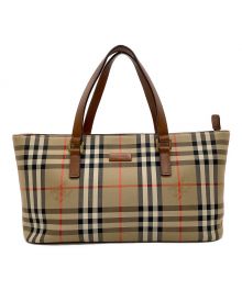 BURBERRY（バーバリー）の古着「ハンドバッグ」｜ベージュ×ブラウン