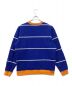 Supreme (シュプリーム) striped crewneck ブルー×オレンジ サイズ:MEDIUM：12000円