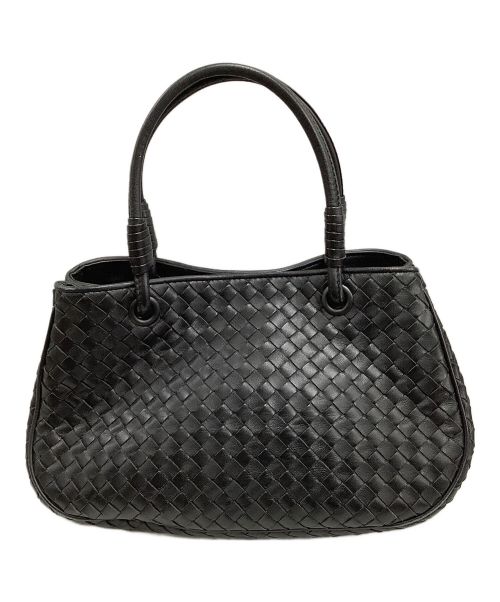 BOTTEGA VENETA（ボッテガベネタ）BOTTEGA VENETA (ボッテガベネタ) サッチェルハンドバッグ ブラックの古着・服飾アイテム