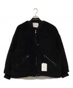 CULLNIクルニ）の古着「Wool Boa Front Zip Blouson」｜ブラック