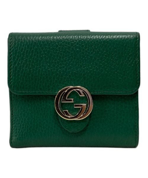 GUCCI（グッチ）GUCCI (グッチ) 2つ折り財布 グリーンの古着・服飾アイテム