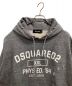 中古・古着 DSQUARED2 (ディースクエアード) ロゴスウェットフーディ グレー サイズ:L：25000円