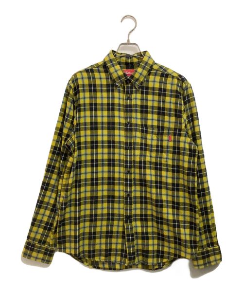 SUPREME（シュプリーム）Supreme (シュプリーム) Tartan Plaid Flannel Shirt イエロー×ブラック サイズ:Sの古着・服飾アイテム