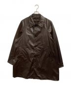 YOKEヨーク）の古着「LEATHER LIKE CAR COAT」｜ブラウン