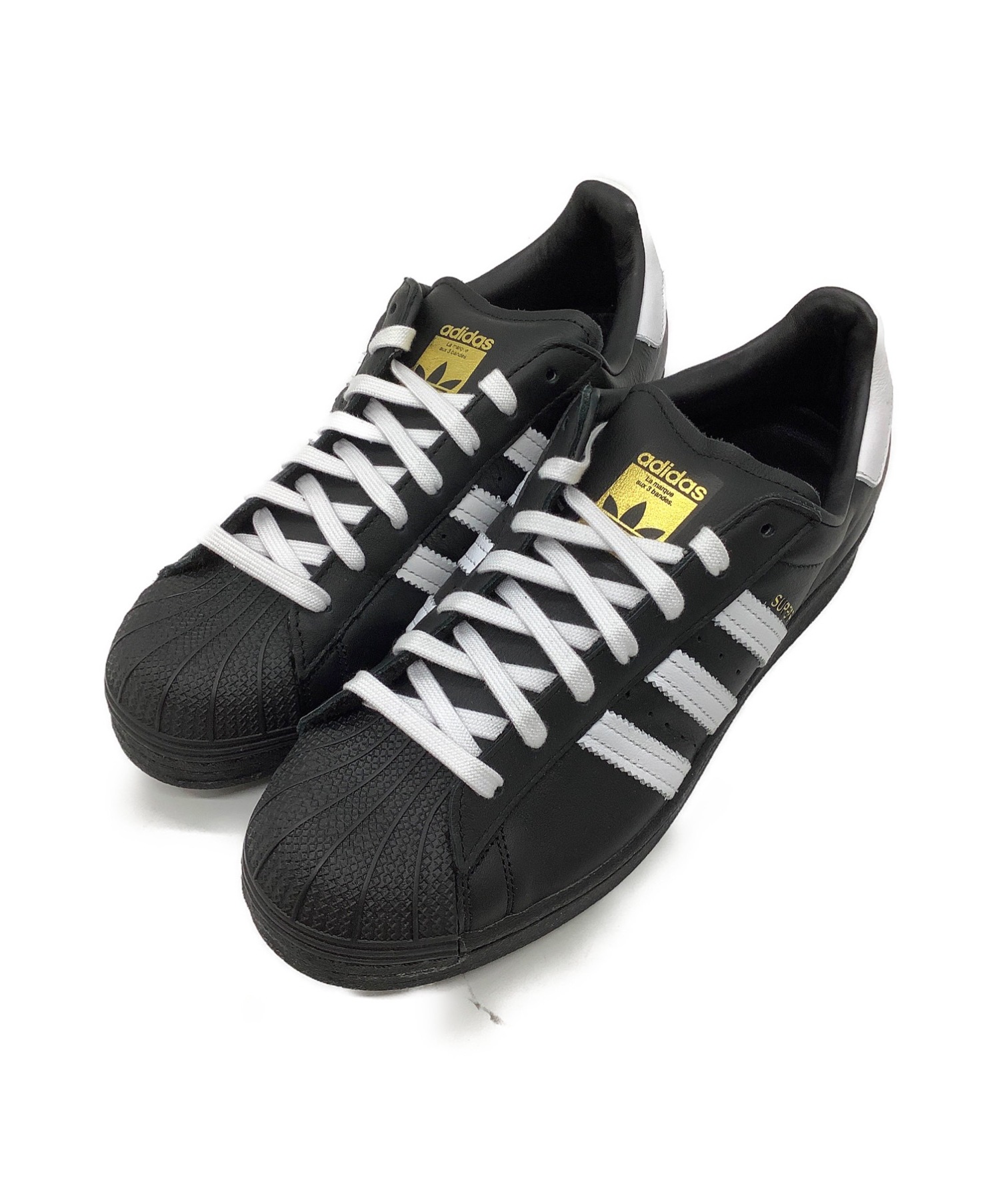 中古 古着通販 Adidas アディダス スニーカー ブラック サイズ 28cm 未使用品 スーパースターレースレス Fv3018 ブランド 古着通販 トレファク公式 Trefac Fashion