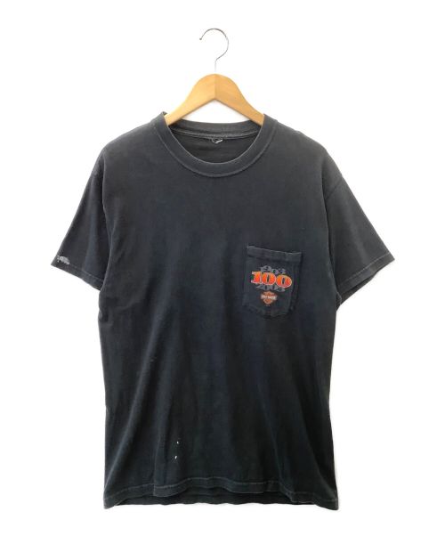 モーターTシャツ（モーターTシャツ）モーターTシャツ (モーターTシャツ) [古着] HARLEY-DAVIDSON モーターTシャツ ブラック サイズ:不明の古着・服飾アイテム