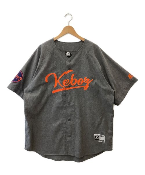 KEBOZ×Starter BLACK LABEL（ケボズ×スターターブラックレーベル）KEBOZ×Starter BLACK LABEL (ケボズ×スターターブラックレーベル) ベースボールシャツ グレー サイズ:XLの古着・服飾アイテム