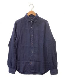 NIGEL CABOURN（ナイジェルケーボン）の古着「リネンボタンダウンシャツ」｜ネイビー