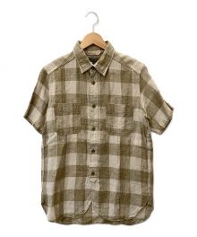 NIGEL CABOURN（ナイジェルケーボン）の古着「ブロックチェックシャツ」｜ベージュ