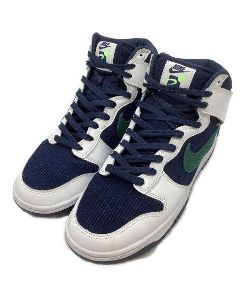 NIKE（ナイキ）NIKE (ナイキ) DUNK HIGH PRM EMB ホワイト×ネイビー サイズ:28の古着・服飾アイテム