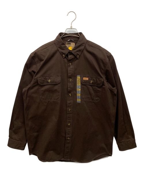 CarHartt（カーハート）CarHartt (カーハート) ツイルシャツ ブラウン サイズ:L 未使用品の古着・服飾アイテム