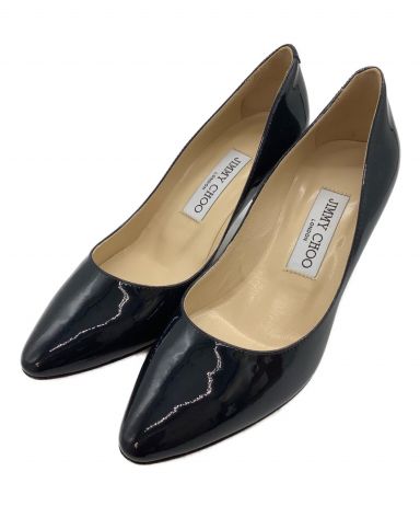 中古・古着通販】JIMMY CHOO (ジミーチュウ) ヒールパンプス ネイビー