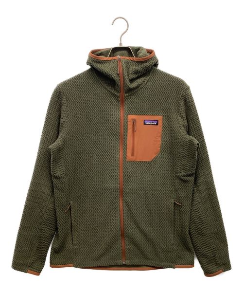 Patagonia（パタゴニア）Patagonia (パタゴニア) R１エアジップ・フーディー カーキ サイズ:Mの古着・服飾アイテム