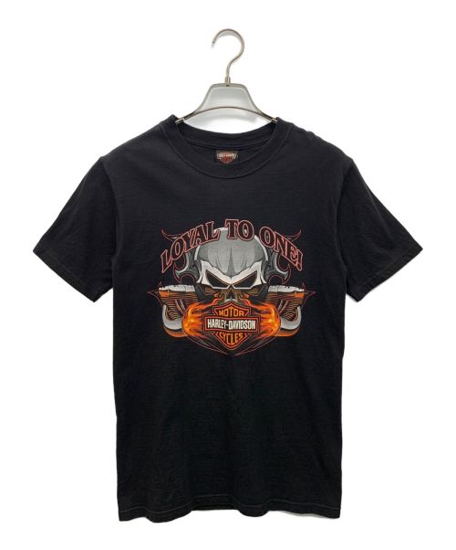 バンドTシャツ（バンドTシャツ）バンドTシャツ (バンドTシャツ) ［古着］90’ｓ　HARLEY-DAVIDSON　モーターTシャツ ブラック サイズ:Sの古着・服飾アイテム