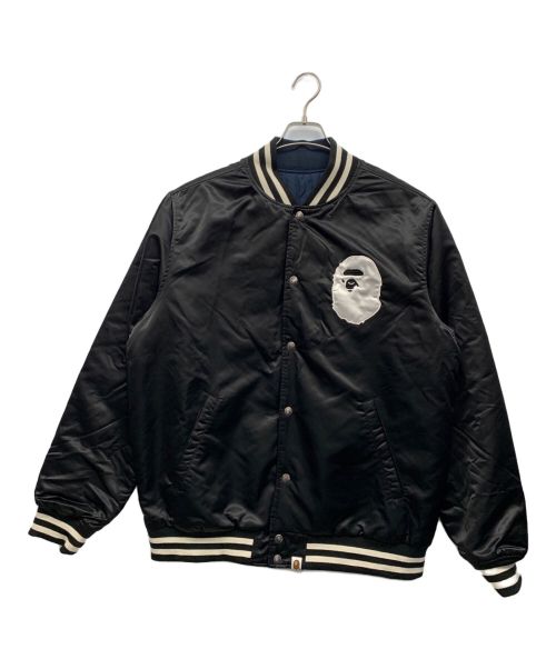 A BATHING APE（アベイシングエイプ）A BATHING APE (アベイシングエイプ) スタジャン ブラック×ネイビー サイズ:2XLの古着・服飾アイテム