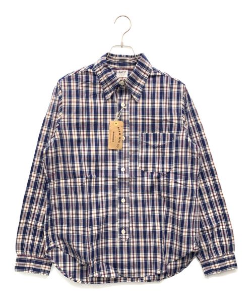 WORKERSK&TH（WORKERSK&TH）WORKERSK&TH (WORKERSK&TH) シャツ ブルー×レッド サイズ:15.5 未使用品の古着・服飾アイテム