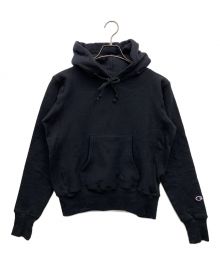 Champion REVERSE WEAVE（チャンピオンリバースウィーブ）の古着「スウェットプルパーカー」｜ブラック