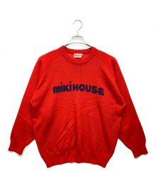 mikihouse（ミキハウス）の古着「ニット」｜レッド×ネイビー