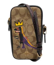 COACH×Jean Michel Basquiat（コーチ×ジャン＝ミシェル・バスキア）の古着「ショルダーバッグ」｜ブラウン