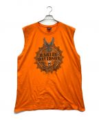 モーターTシャツモーターTシャツ）の古着「[古着]HARLEY-DAVIDSON モーターTシャツ」｜オレンジ