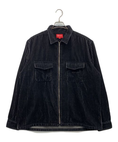 SUPREME（シュプリーム）Supreme (シュプリーム) 23ss 2-Tone Corduroy Zip Up Shirt ブラック サイズ:XLの古着・服飾アイテム