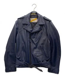 perfecto schott×AMERICAN RAG CIE（パーフェクト ショット×アメリカンラグシー）の古着「レザーライダースジャケット」｜ネイビー