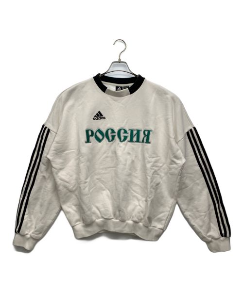 adidas（アディダス）adidas (アディダス) Gosha Rubchinskiy (ゴーシャラブチンスキー) スウェット ホワイト サイズ:XSの古着・服飾アイテム