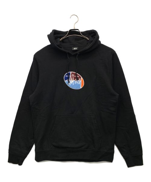 stussy（ステューシー）stussy (ステューシー) OVAL LOGO HOODIE ブラック サイズ:Lの古着・服飾アイテム