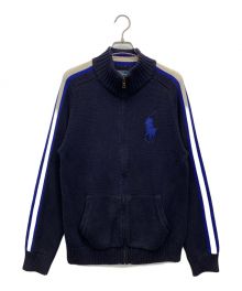 POLO RALPH LAUREN（ポロ・ラルフローレン）の古着「ジップアップニット」｜ネイビー