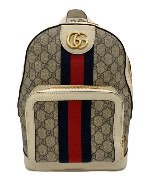 GUCCI（グッチ）GUCCI (グッチ) リュック ベージュ×アイボリーの古着・服飾アイテム