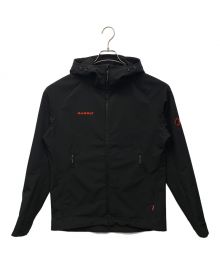 MAMMUT（マムート）の古着「ソフトシェル フーデッド ジャケット」｜ブラック