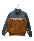 SUPREMEシュプリーム）の古着「TONE HALF ZIP SWEATSHIRT RUST」｜ブラウン×グリーン