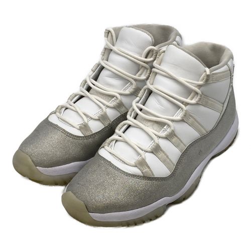 NIKE（ナイキ）NIKE (ナイキ) AIR JORDAN 11 WMNS METALLIC SILVER ホワイト×グレー サイズ:28の古着・服飾アイテム