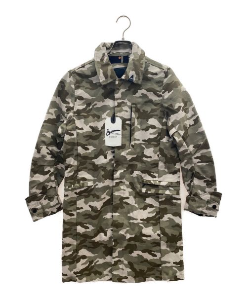 Denham（デンハム）Denham (デンハム)  比翼ステンカラーコート オリーブ×ホワイト サイズ:xs 未使用品の古着・服飾アイテム