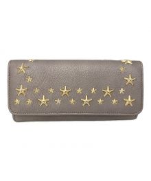 JIMMY CHOO（ジミーチュウ）の古着「スタッズウォレット」｜グレー×ゴールド