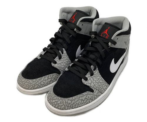 NIKE（ナイキ）NIKE (ナイキ) AIR JORDAN 1 MID SE ELEPHANT TOE グレー×ブラック サイズ:27.5の古着・服飾アイテム