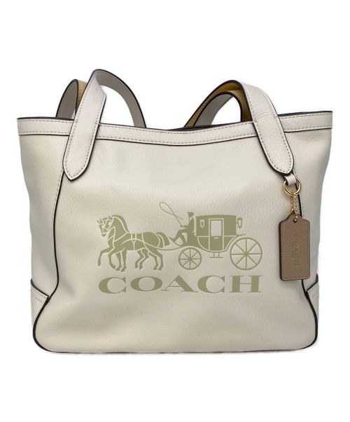 COACH（コーチ）COACH (コーチ) トートバッグ ホワイトの古着・服飾アイテム