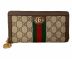 GUCCI（グッチ）の古着「ジップアラウンドウォレット」｜ベージュ×ブラウン