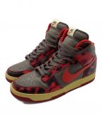 NIKEナイキ）の古着「NIKE DUNK HIGH」｜レッド×ベージュ