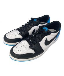 NIKE（ナイキ）の古着「Air Jordan 1 Low OG "Black and Dark Powder Blue/UNC"」｜ホワイト×ブラック