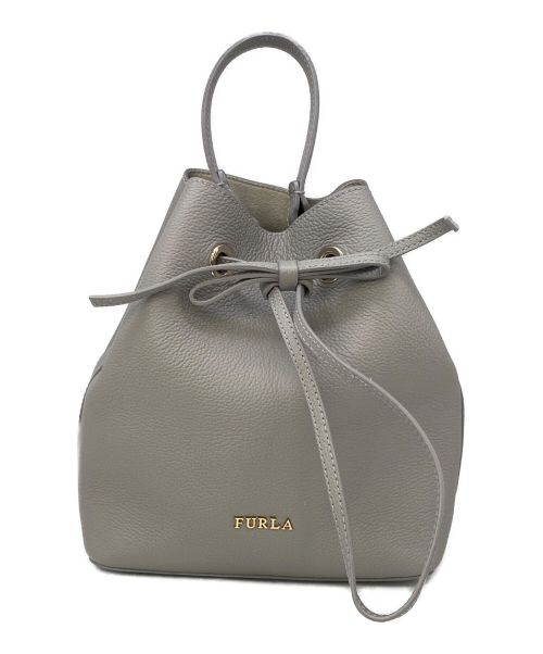 FURLA（フルラ）FURLA (フルラ) 巾着ショルダーバッグ グレーの古着・服飾アイテム