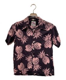 Duke Kahanamoku×Sun Surf（デュークカハナモク×サンサーフ）の古着「アロハシャツ」｜ネイビー×ピンク