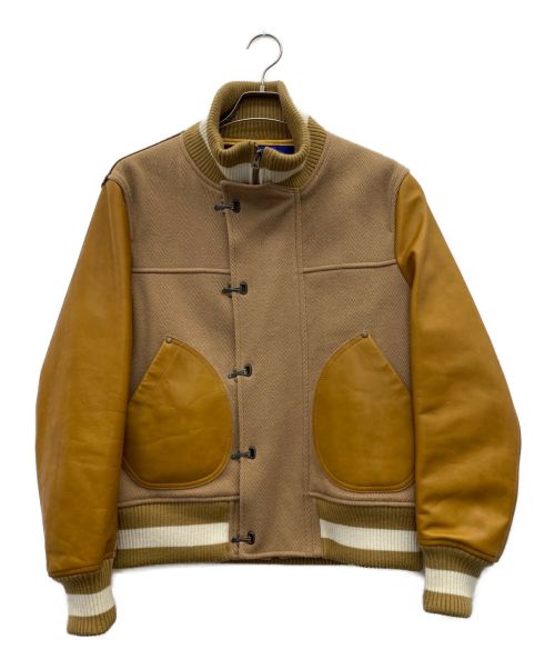 COMME des GARCONS JUNYA WATANABE MAN（コム デ ギャルソン ジュンヤ ワタナベ マン）COMME des GARCONS JUNYA WATANABE MAN (コム デ ギャルソン ジュンヤ ワタナベ マン) パッチワーク切替ブルゾン ブラウン×ベージュ サイズ:Mの古着・服飾アイテム