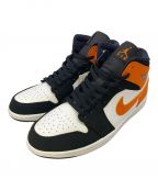 NIKEナイキ）の古着「AIR JORDAN1 MID」｜オレンジ×ブラック