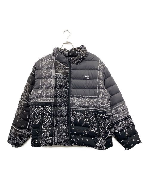 RVCA（ルーカ）RVCA (ルーカ) BREEZY PUFFER JACKET ブラック×ホワイト サイズ:Lの古着・服飾アイテム