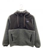 Patagoniaパタゴニア）の古着「フリースパーカー」｜グレー×ブラック