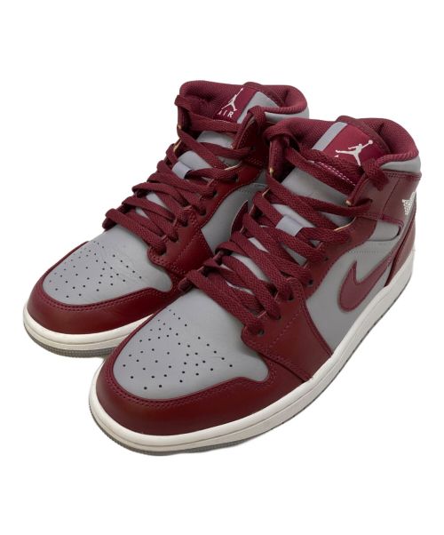 NIKE（ナイキ）NIKE (ナイキ) JORDAN 1 Mid Team Red パープル×グレー サイズ:27cmの古着・服飾アイテム