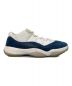 中古・古着 NIKE (ナイキ) AIR JORDAN 11 LOW SNAKESKIN ホワイト×ブルー サイズ:27.5㎝：9000円